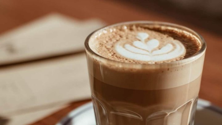 Piccolo coffee designed with Latte art.