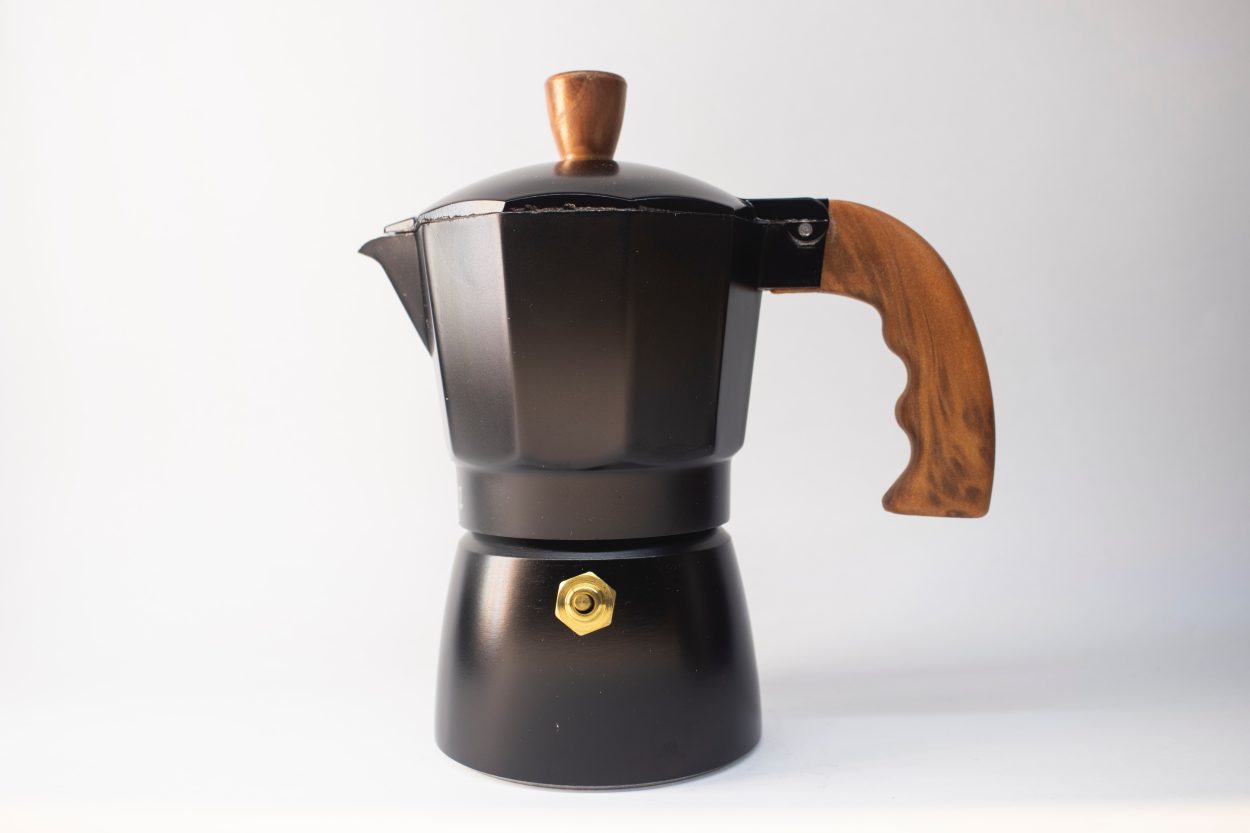 a black coffee maker