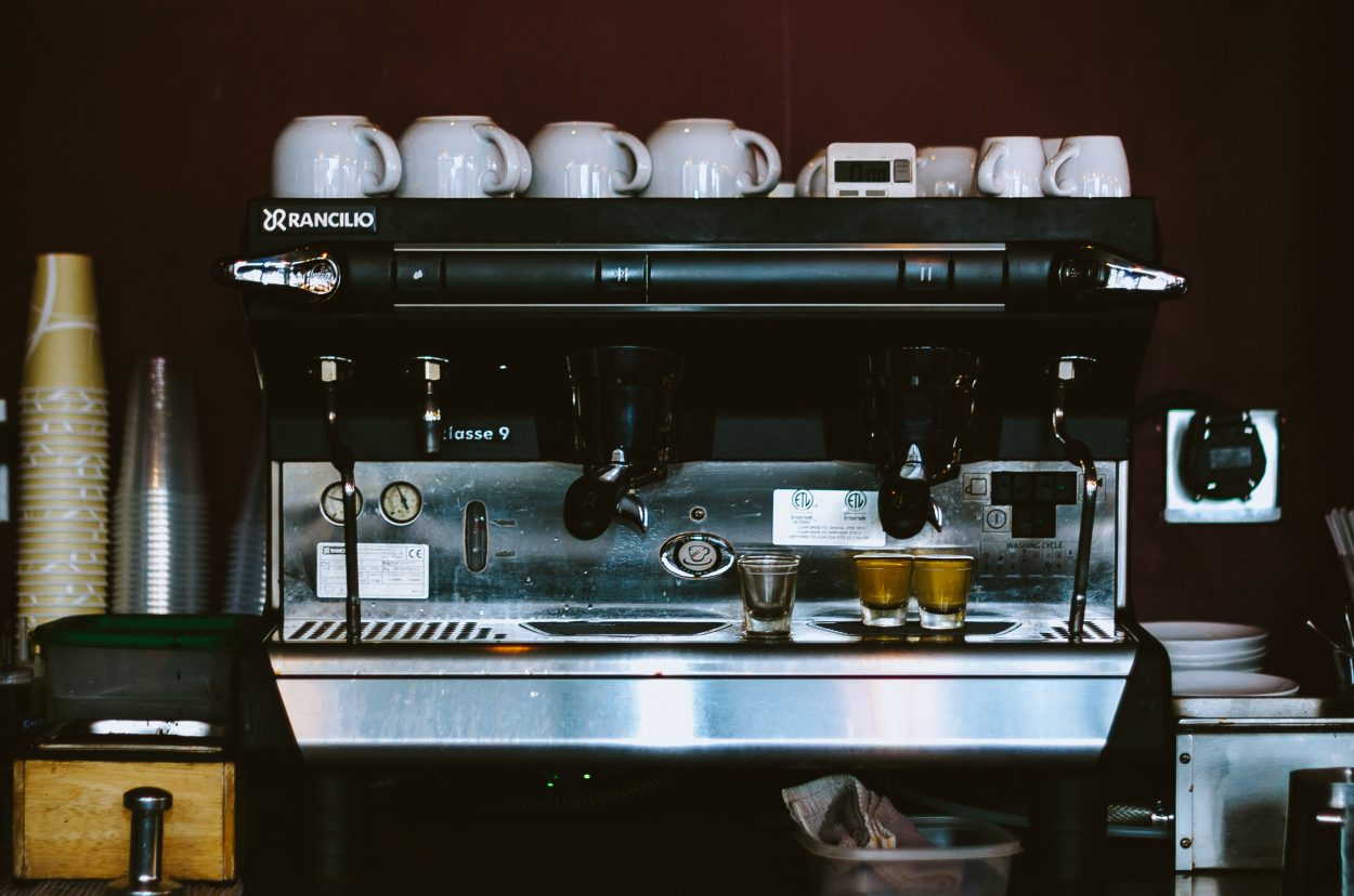 a clean espresso machine