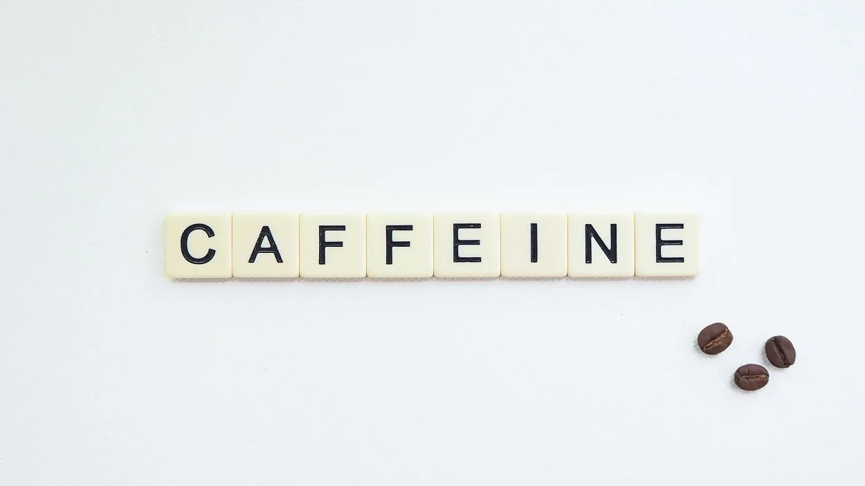 white tiles spelling the word caffeine