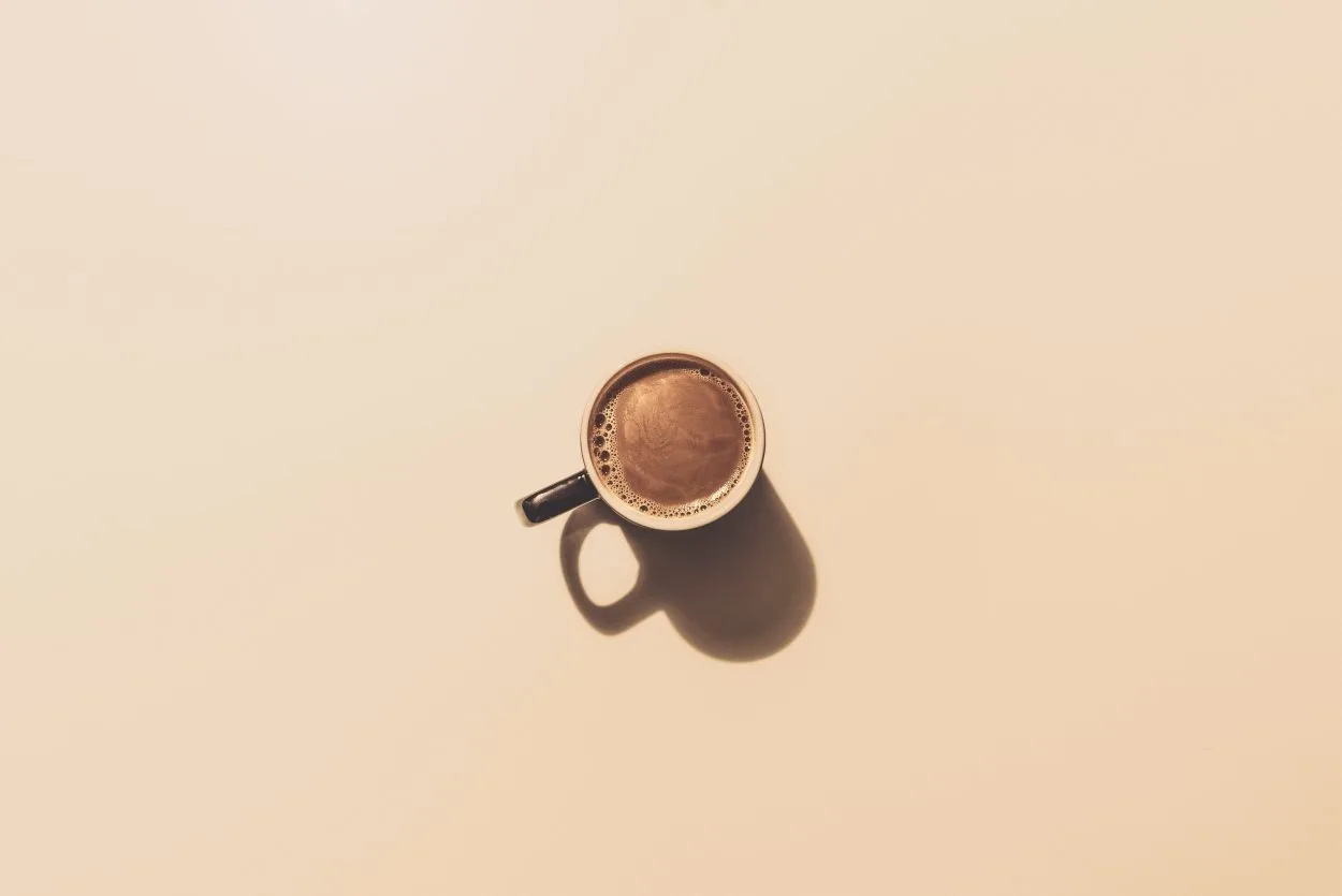 coffee with a pastel background