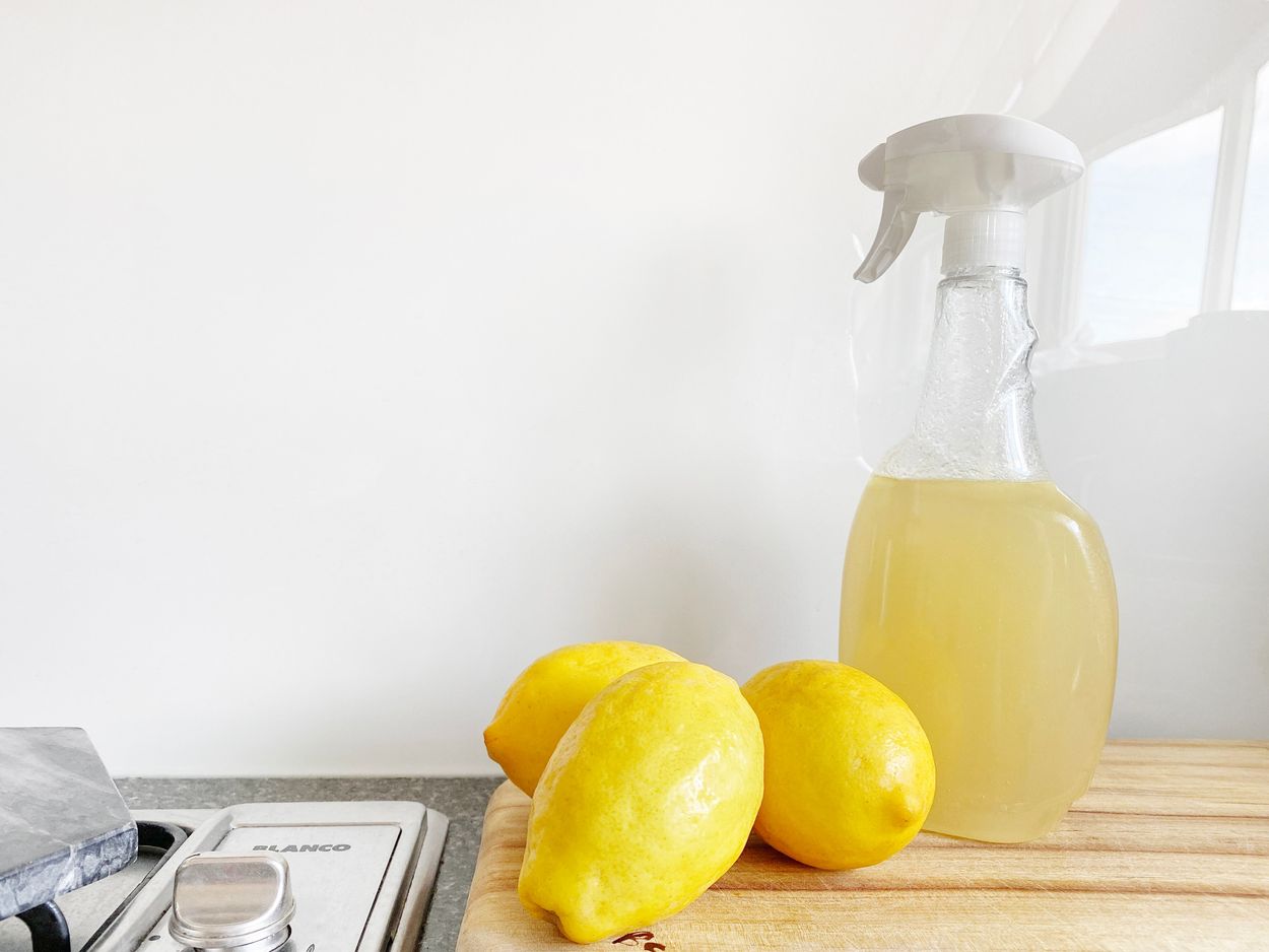 lemons and a spray bottle