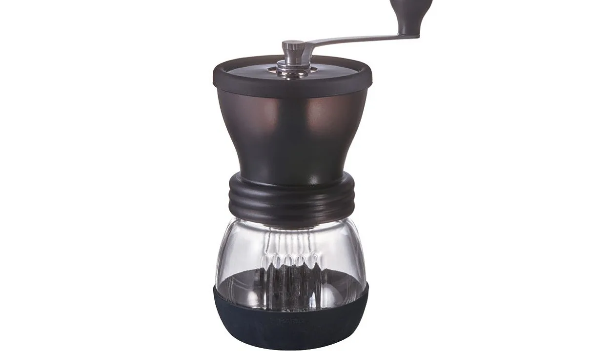 Image of Hario" Skerton Pro" Ceramic Manual Coffee Grinder, Black.