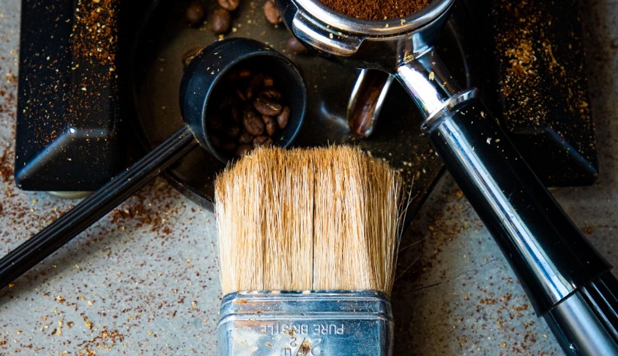6 Piezas Cepillo de Limpieza de Café Bambú/Madera de Caucho y Cerdas Naturales Coffee Grinder Clean Brush Adecuado para Limpieza de Máquinas de Café en Grano Limpieza de Teclados 